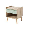 Modern Wooden Nightstand with Minimalist Design and Drawer