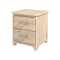 Modern Wooden Nightstand with Two Drawers